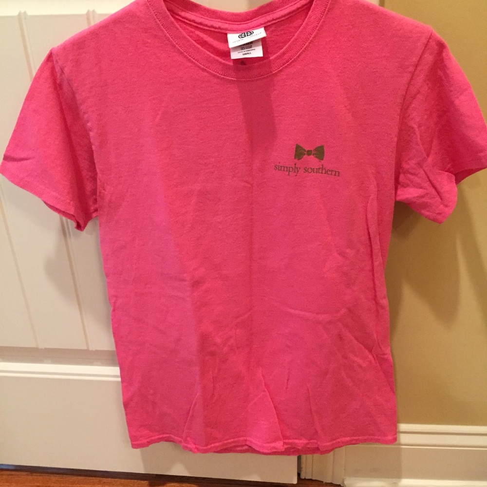 Ladies simply southern pink tshirt